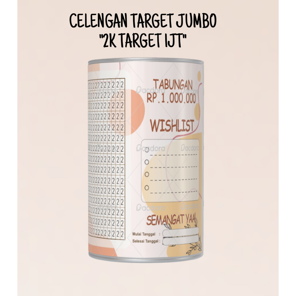 (FREE SPIDOL) CELENGN TARGET JUMBO 2K TARGET 1 JUTA