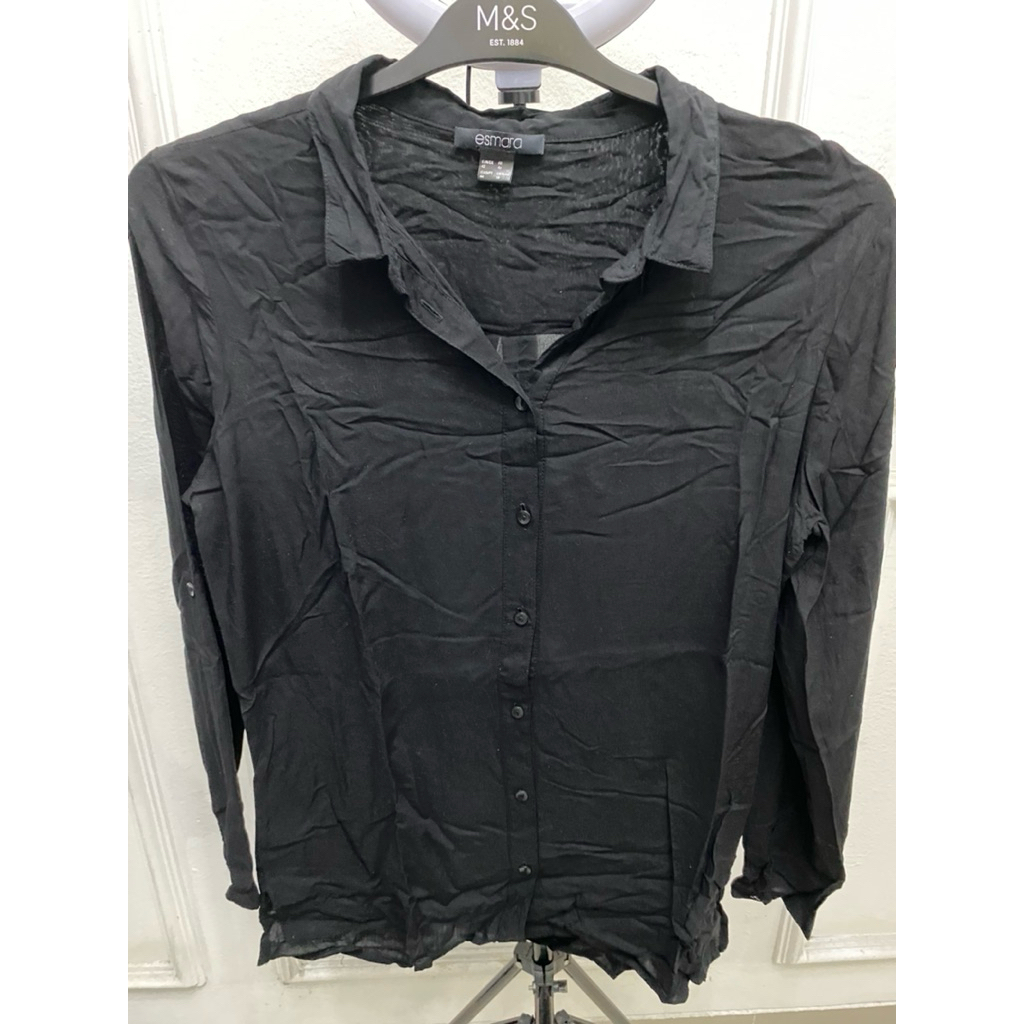 kemeja hitam pekat brand esmara size 16 (44) brendong