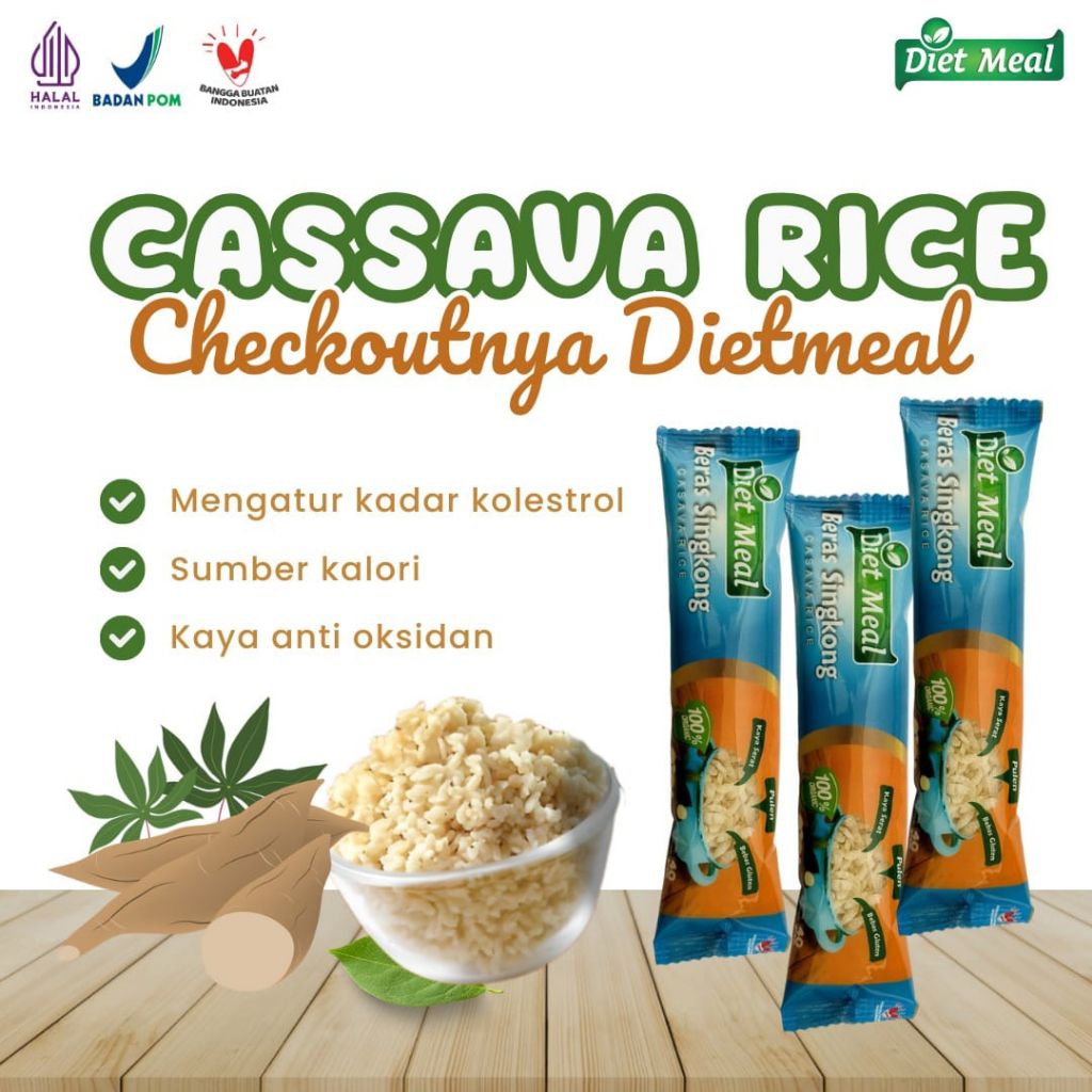

Beras Singkong Instan Seduh DIETMEAL sacet 40 gran