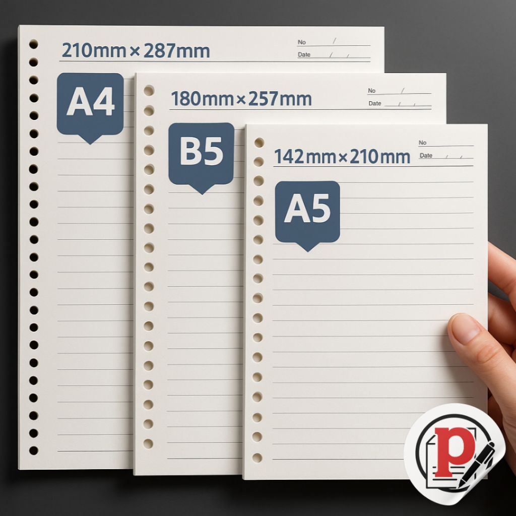 

Isi (50) Lembar Binder Loose Leaf A4 B5 A5 Kertas Binder Bahan Book Paper Refill Kertas