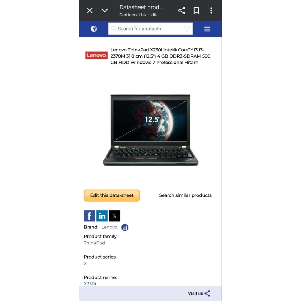 Lenovo Thinkpad X 230i