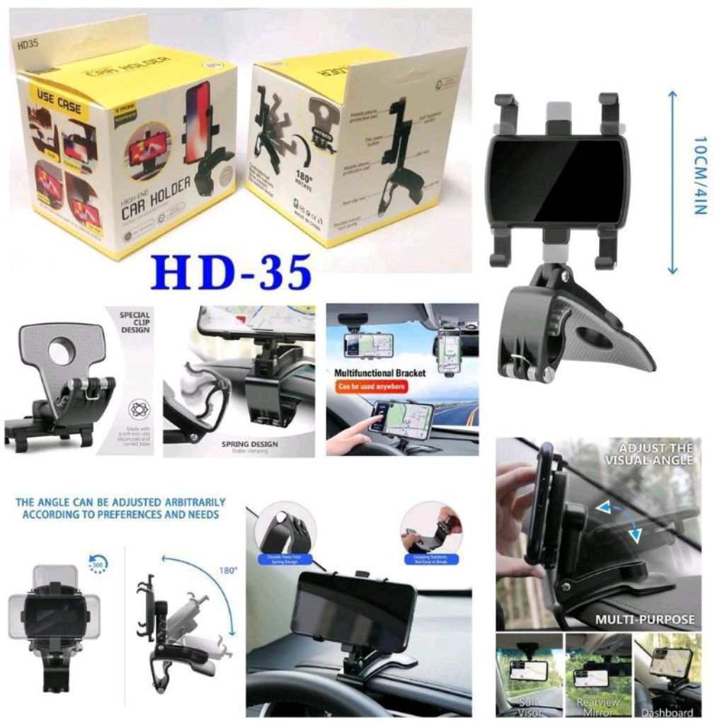 ✅HD 35 CAR holder spion mobil multifungsi HD-35 car holder phone holder