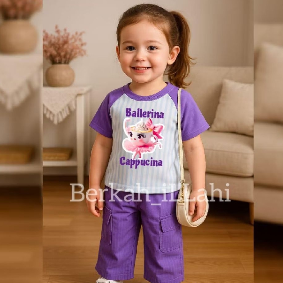 SETELAN KNIT CARGO ANAK PEREMPUAN 1-10 TAHUN/BAHAN KNIT HORNET