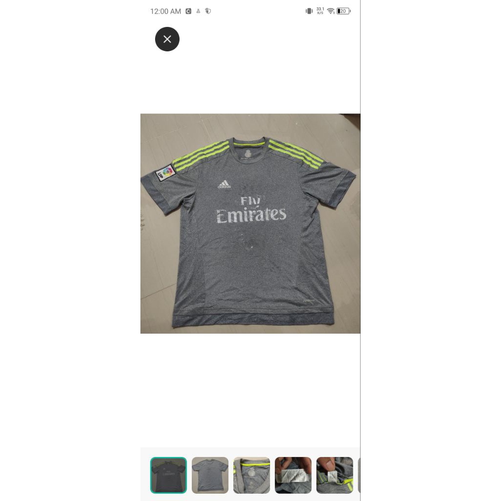 Kaos Jersey Real Madrid 3rd 2015