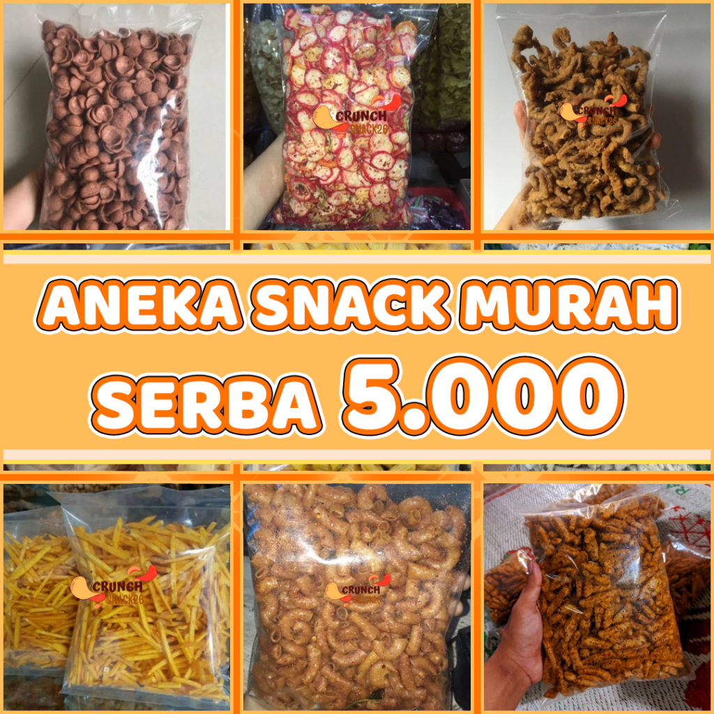 

Aneka Cemilan Snack Serba 5.000 / Cemilan Camilan 5 Ribu Bebas Pilih Rasa / Makanan Ringan