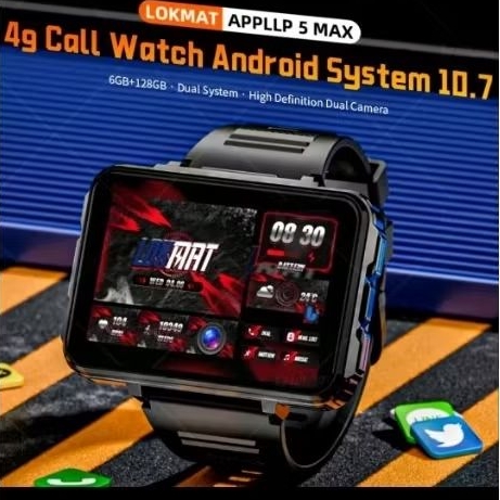 LOKMAT APPLLP 5 MAX SMARTWATCH ANDROID 10.7 RAM 6/128. DETACHABLE 2025