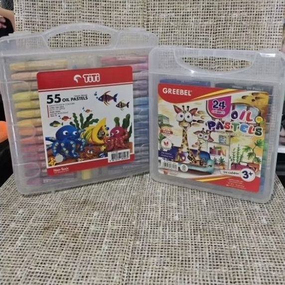 

2 BOX CRAYON NEW ( GREEBEL 24 & TITI 55PCS )