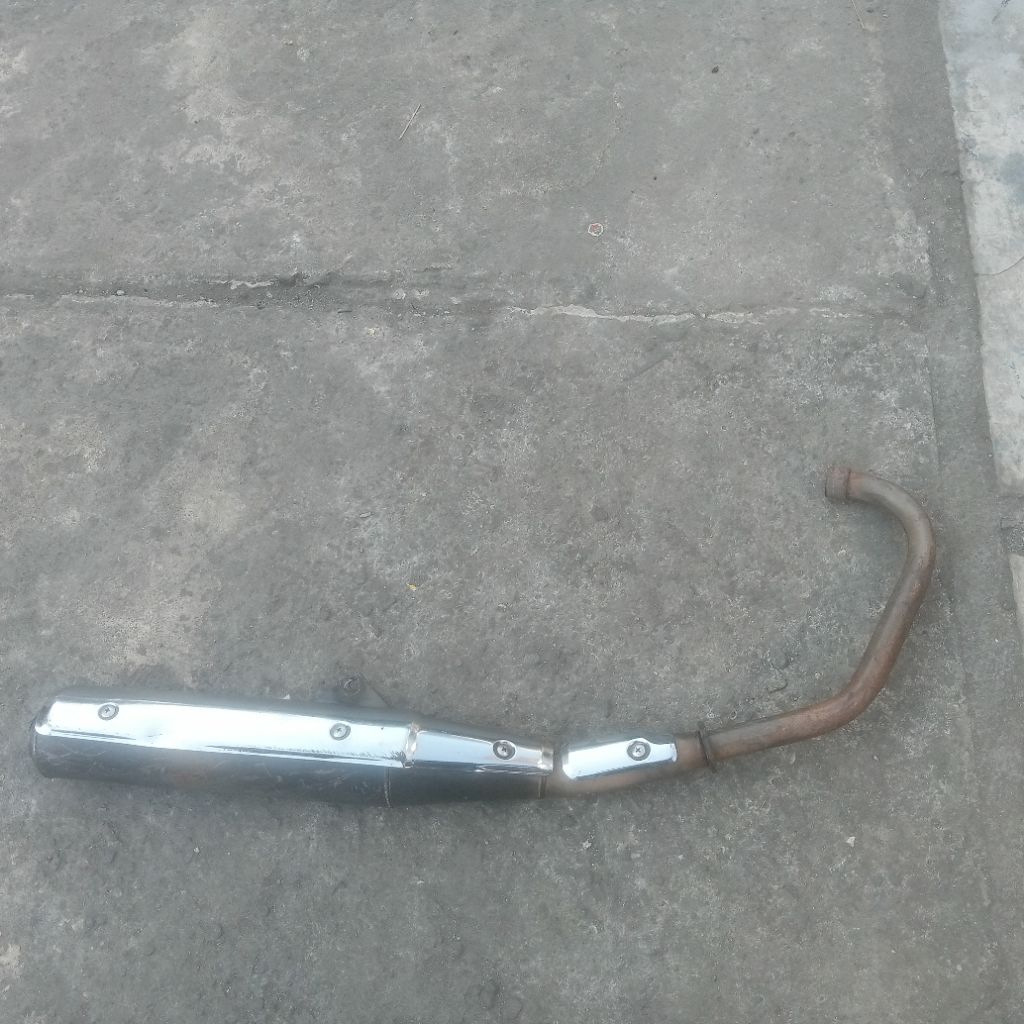 Knalpot bekas cabutan original Honda Megapro Primus set cover knalpot