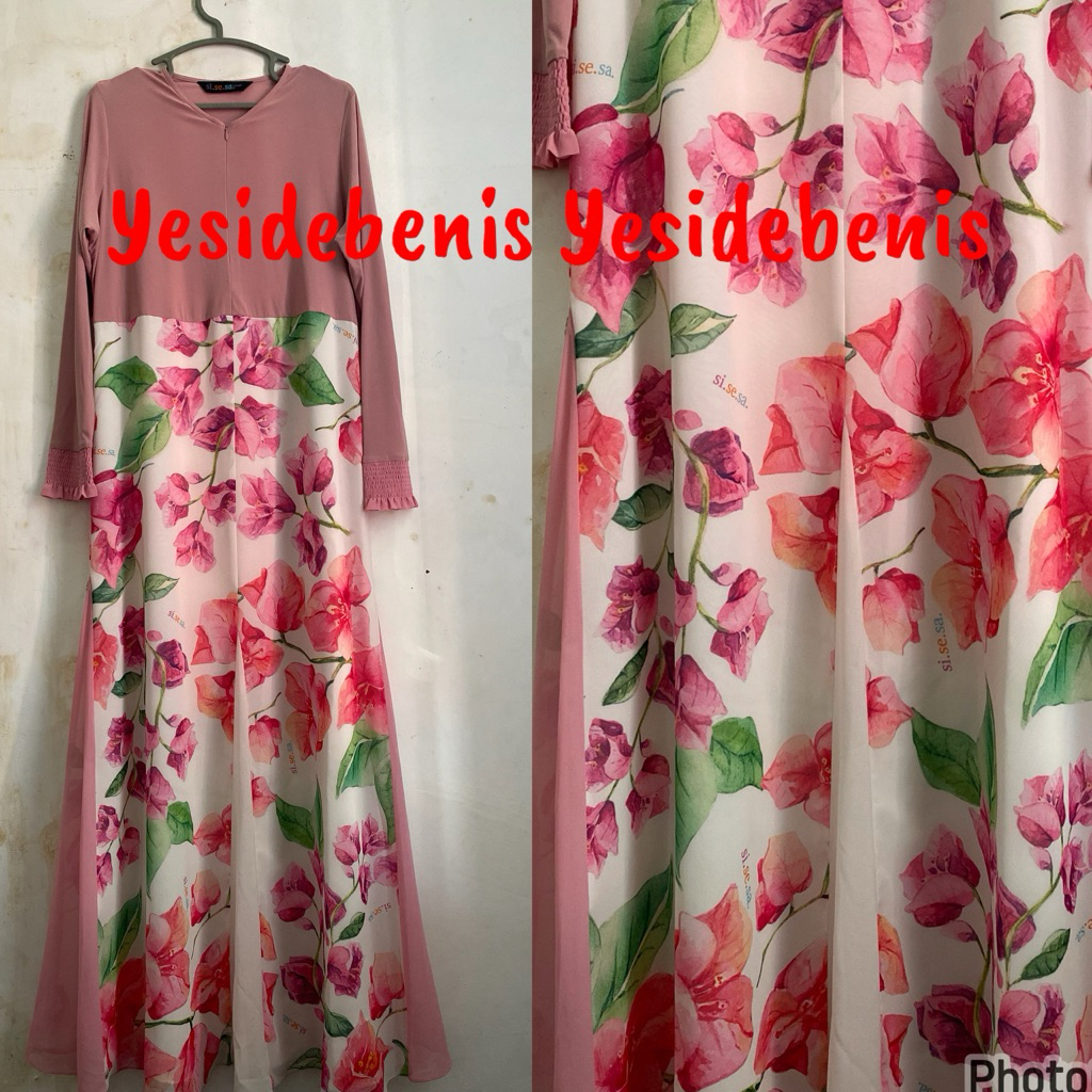 PRELOVED DRESS SISESA ORIGINAL BUDLING SISESA HITAM POLOS SWAROSKY