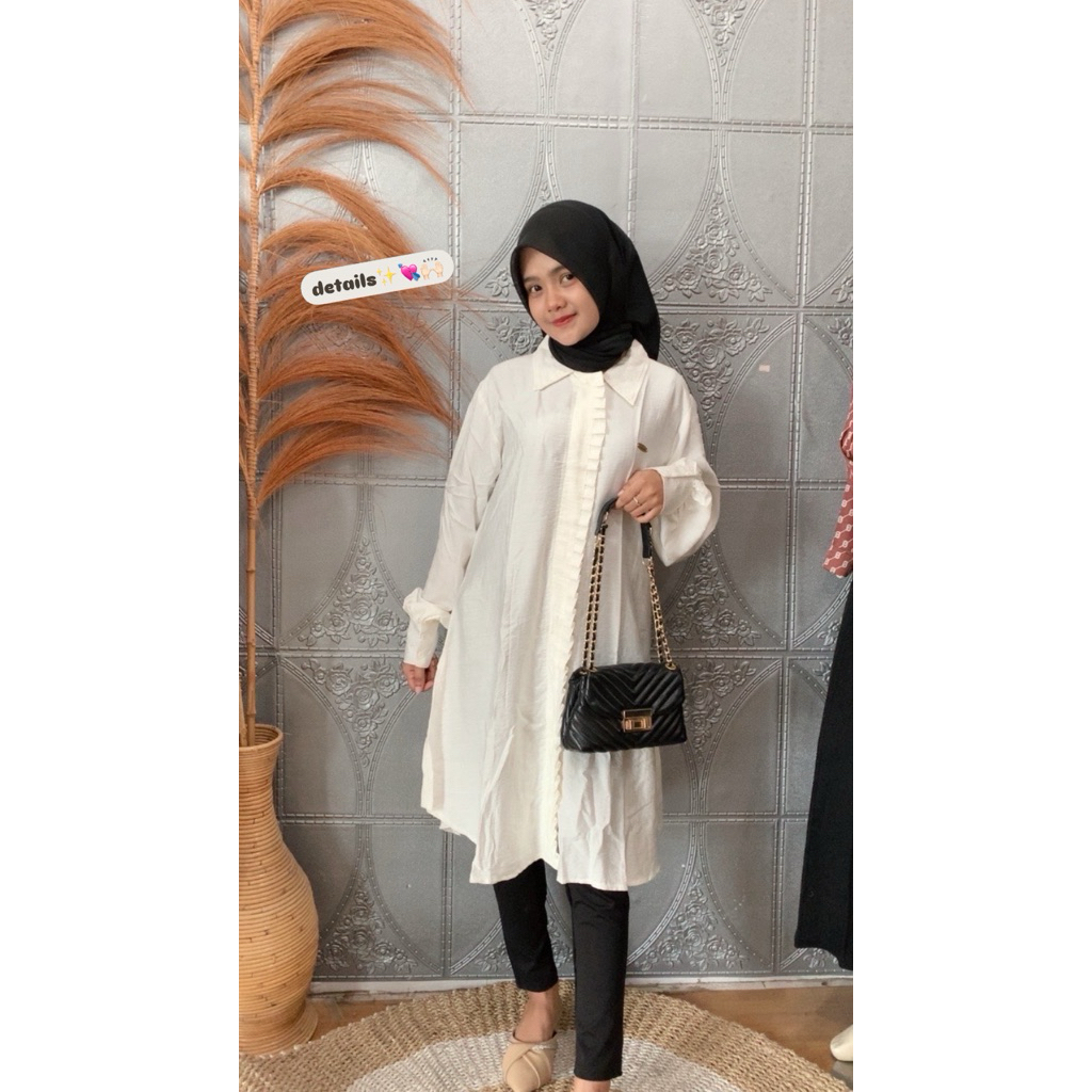tunic wanita crinkle kekinian