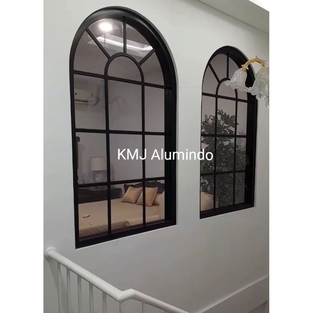 jendela aluminium lengkung uk. 90x170