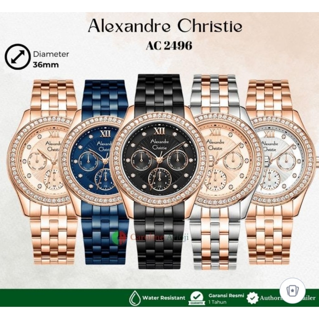 JAM TANGAN WANITA ALEXANDRE CHRISTIE AC2496 AC 2496 ORIGINAL