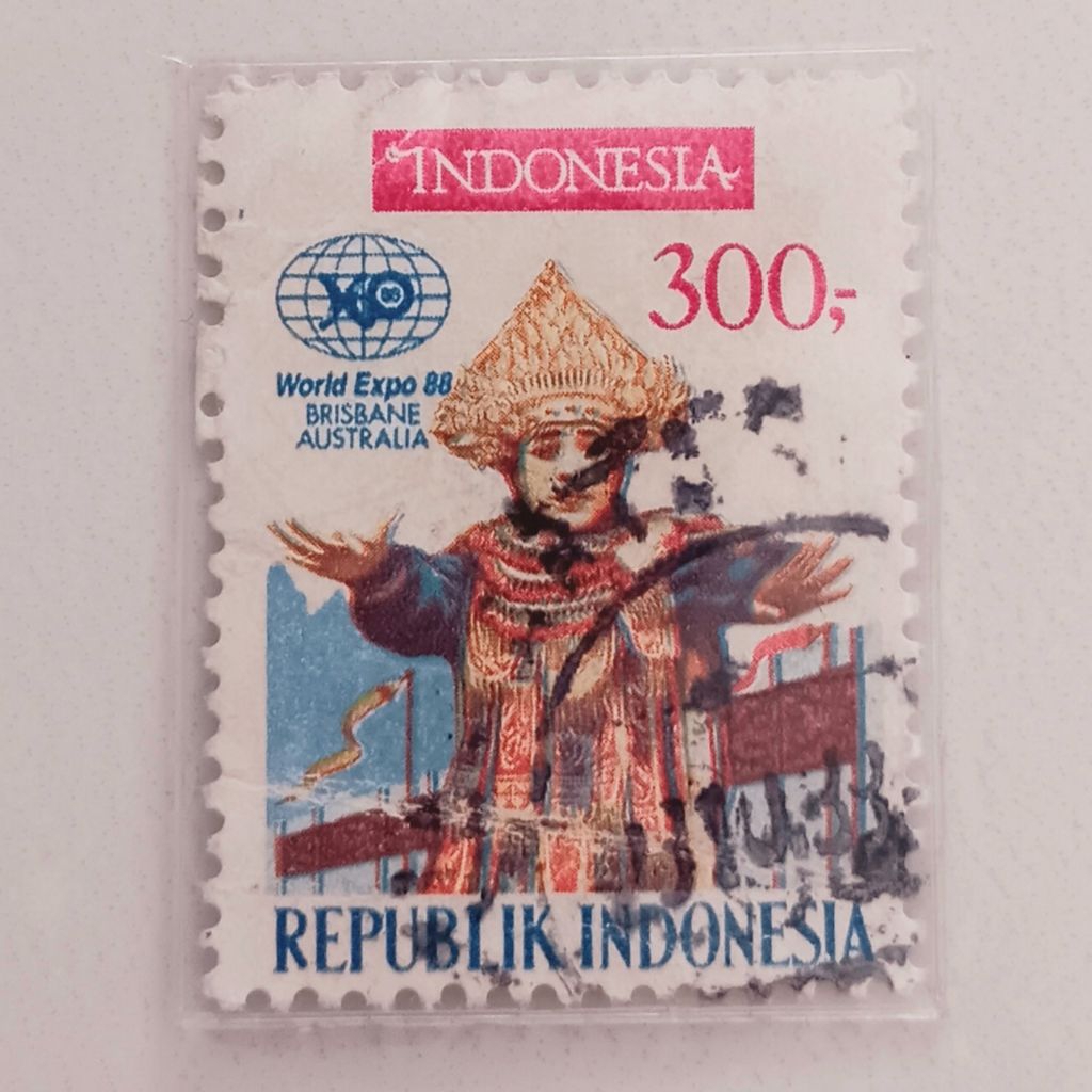 

(AD) Perangko Indonesia 1988 World Expo Brisbane 300 rupiah Used (2/3)