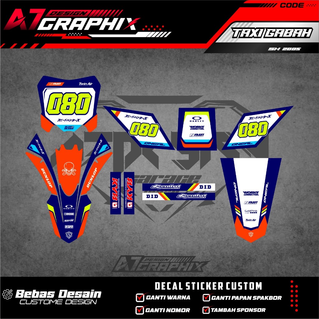 DECAL TAXI GABAH FREE CUSTOME DESIGN / Decal Motor Taksi Gabah