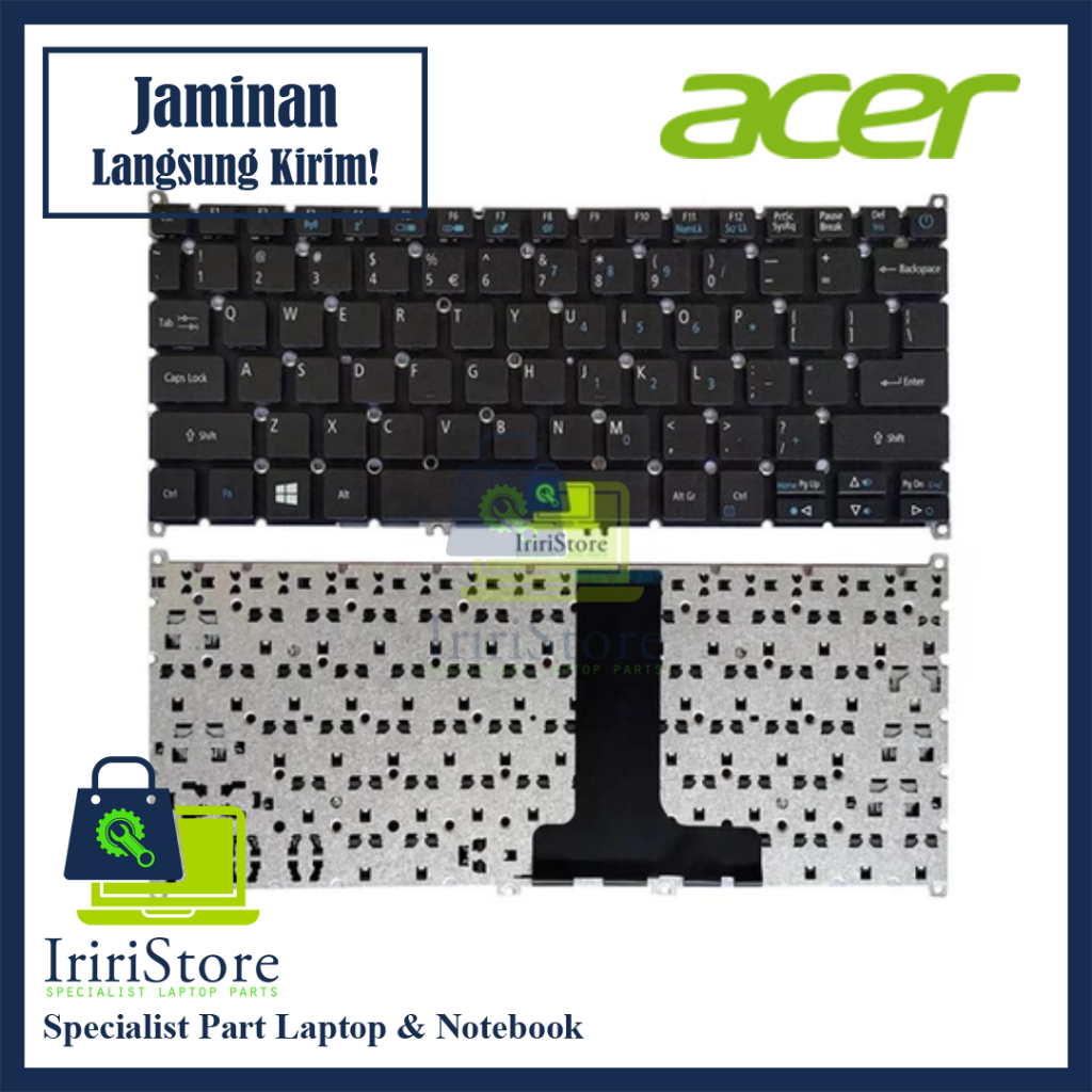 Keyboard Notebook Acer Aspire ES1-132 ES1 132 A311 A311-31 A311-31-C5Z5 A311-31-C64M Power on Keyboa