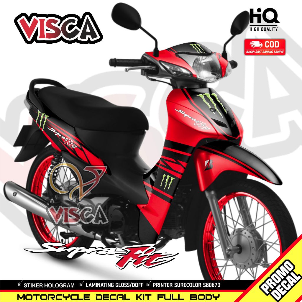 Stiker Supra Fit New - Striping Supra Fit New - Decal Supra Fit New Full Body - RACING