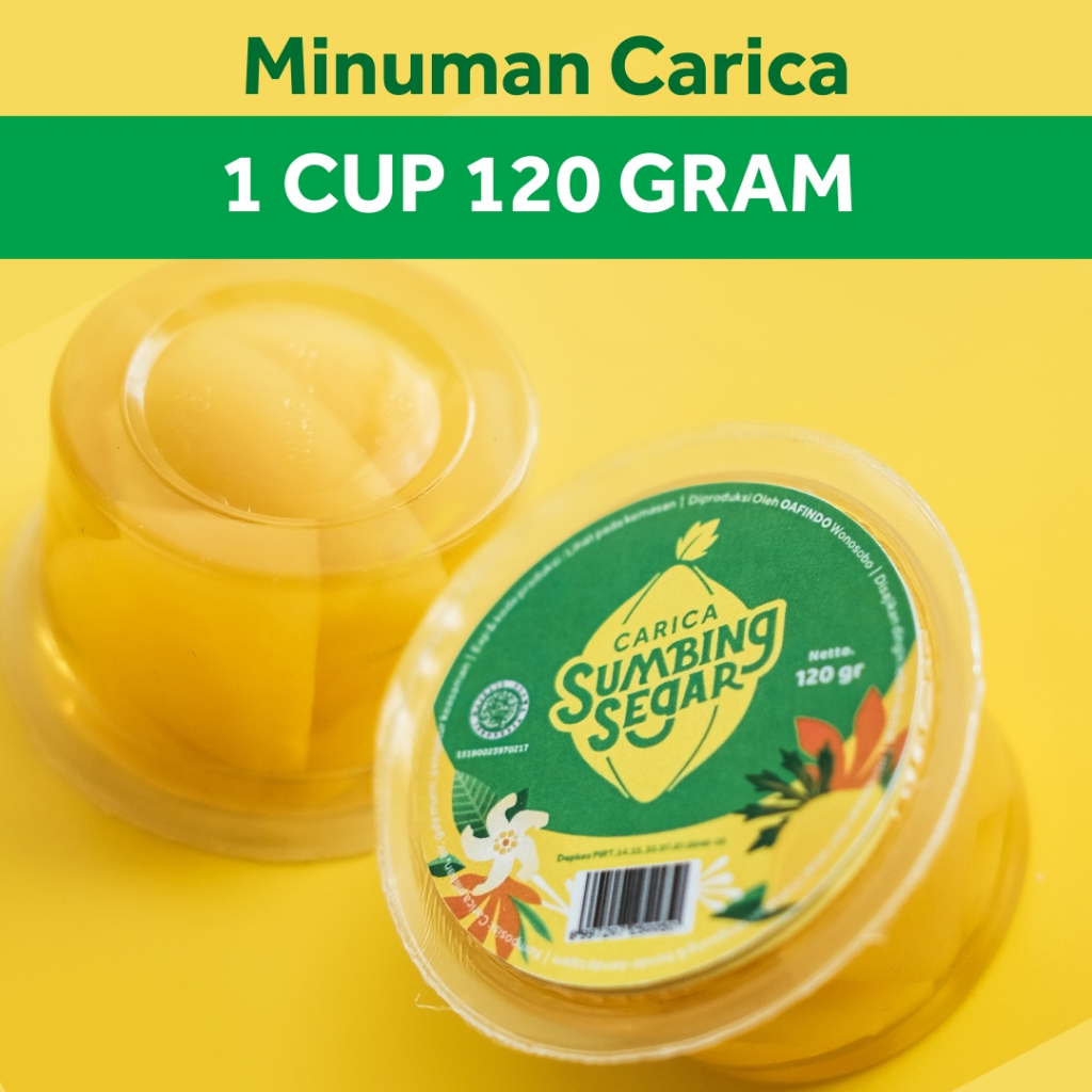 

Carica Sumbing Segar Cup Ukuran 120 Gram Khas Dieng Nyegerin Wonosobo