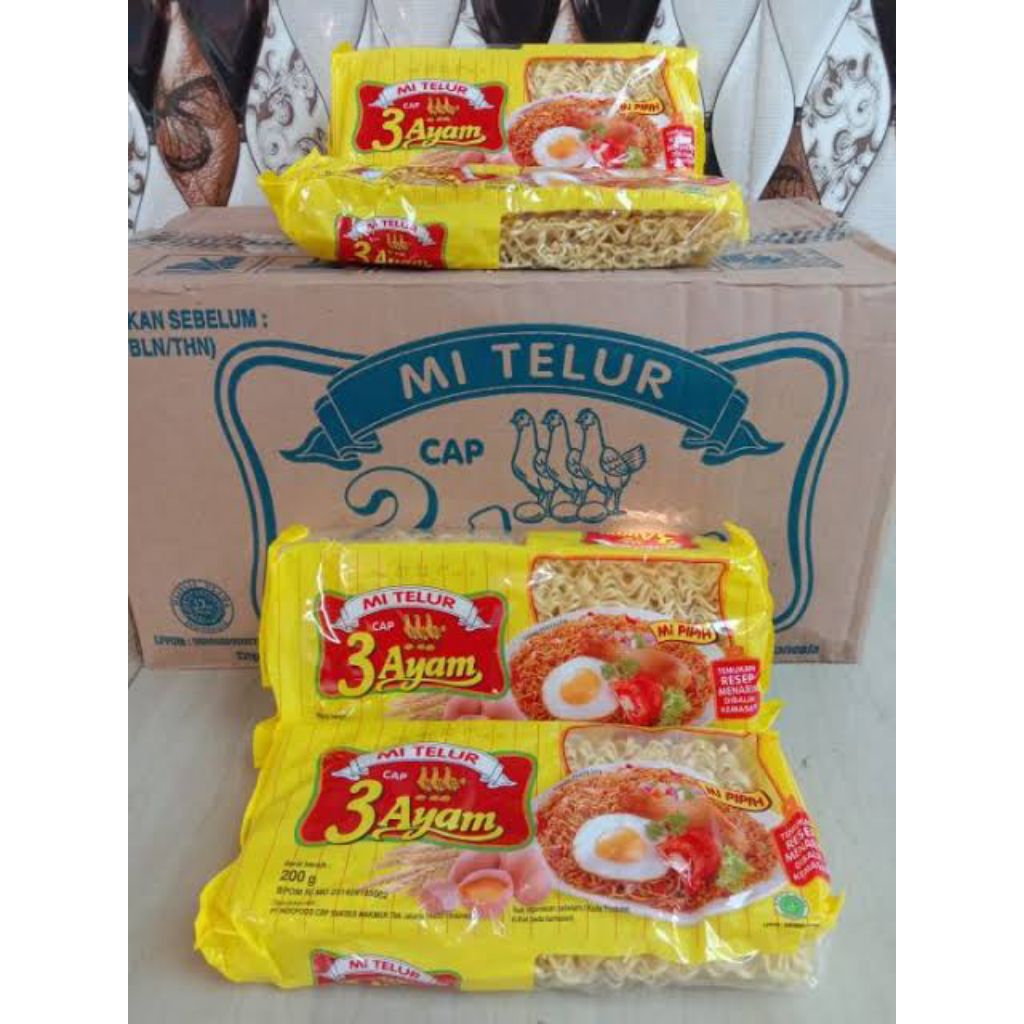 

Mie telor cap 3 ayam grosir 2kg