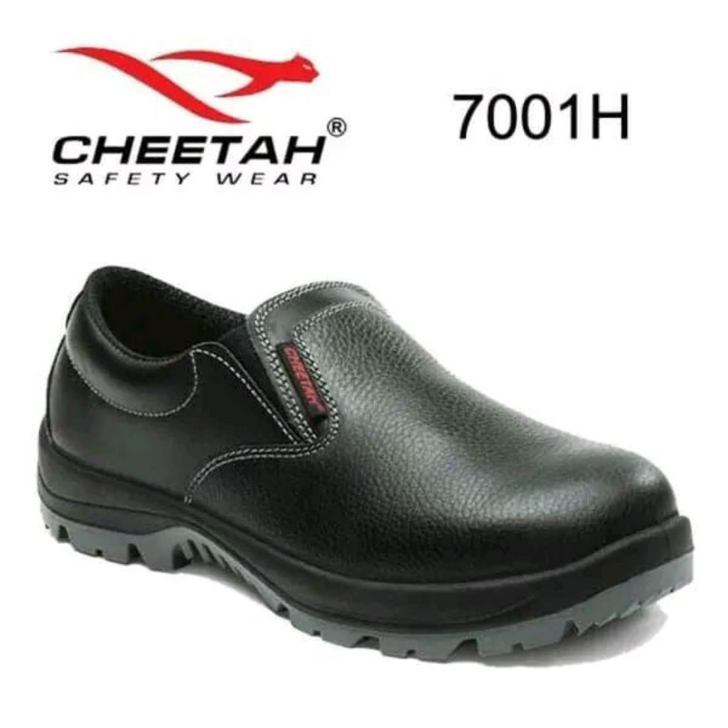 SEPATU SAFETY CHEETAH TYPE REBOUND 7001H - CHEETAH 7001H BLACK - SEPATU PROYEK - 7001H - SAFETY CHEE