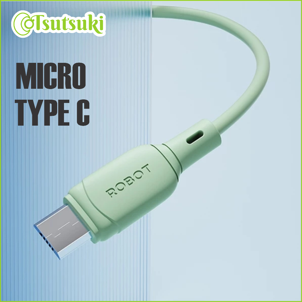 Kabel data Robot Fastcharging Kabel Cas Robot Ori Usb Type C dan Micro / Kabel Fast Mikro usb
