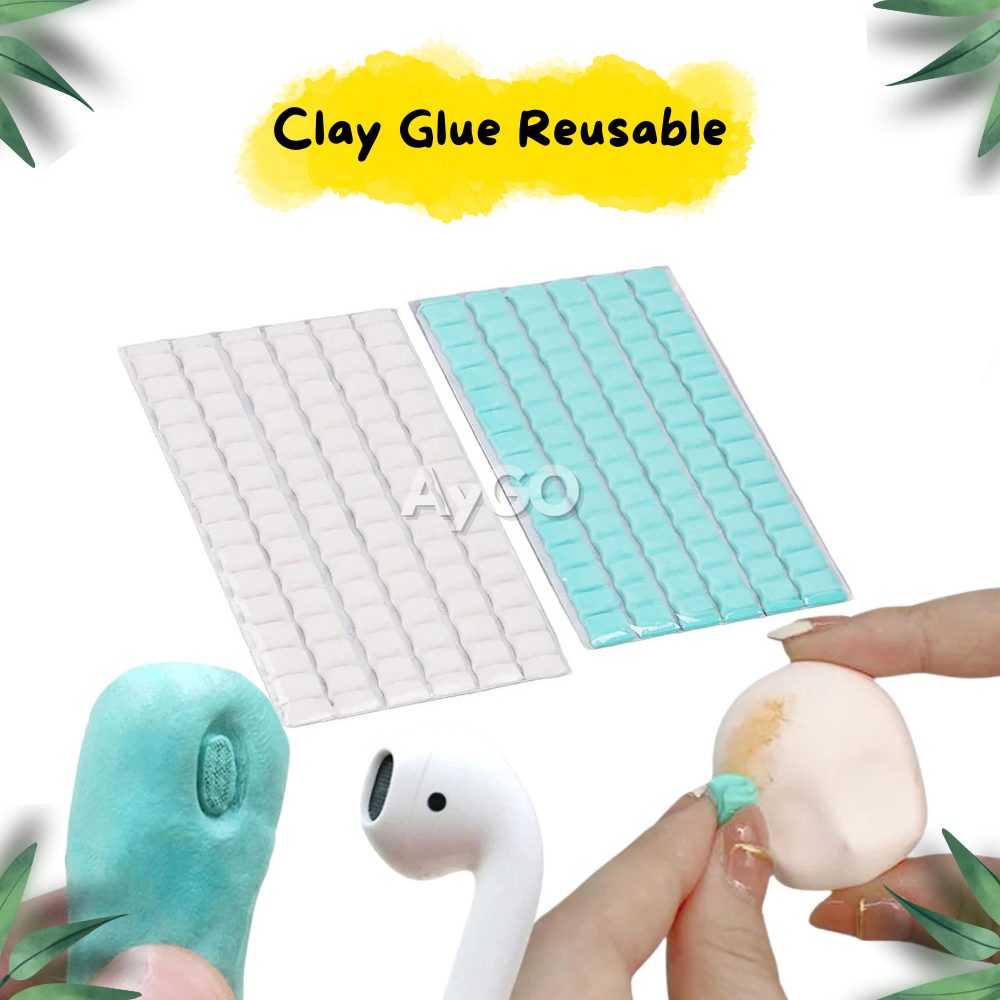 

Clay Glue Reusable / Tack-it tape / Adhesive Poster Putty, Reusable & Removable Tacky Putty / Lem Multifungsi Serbaguna DIY