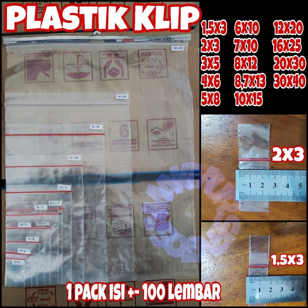 

Plastik Klip Semua Ukuran Besar / Plastik Zip / Plastik Obat / Plastik Klip Cabe / Plastik Baju