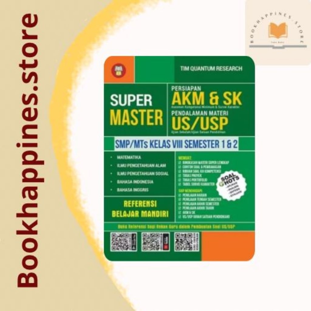 Buku Super Master Persiapan AKM & SK Untuk SMP/MTS Kelas 8 (VIII)