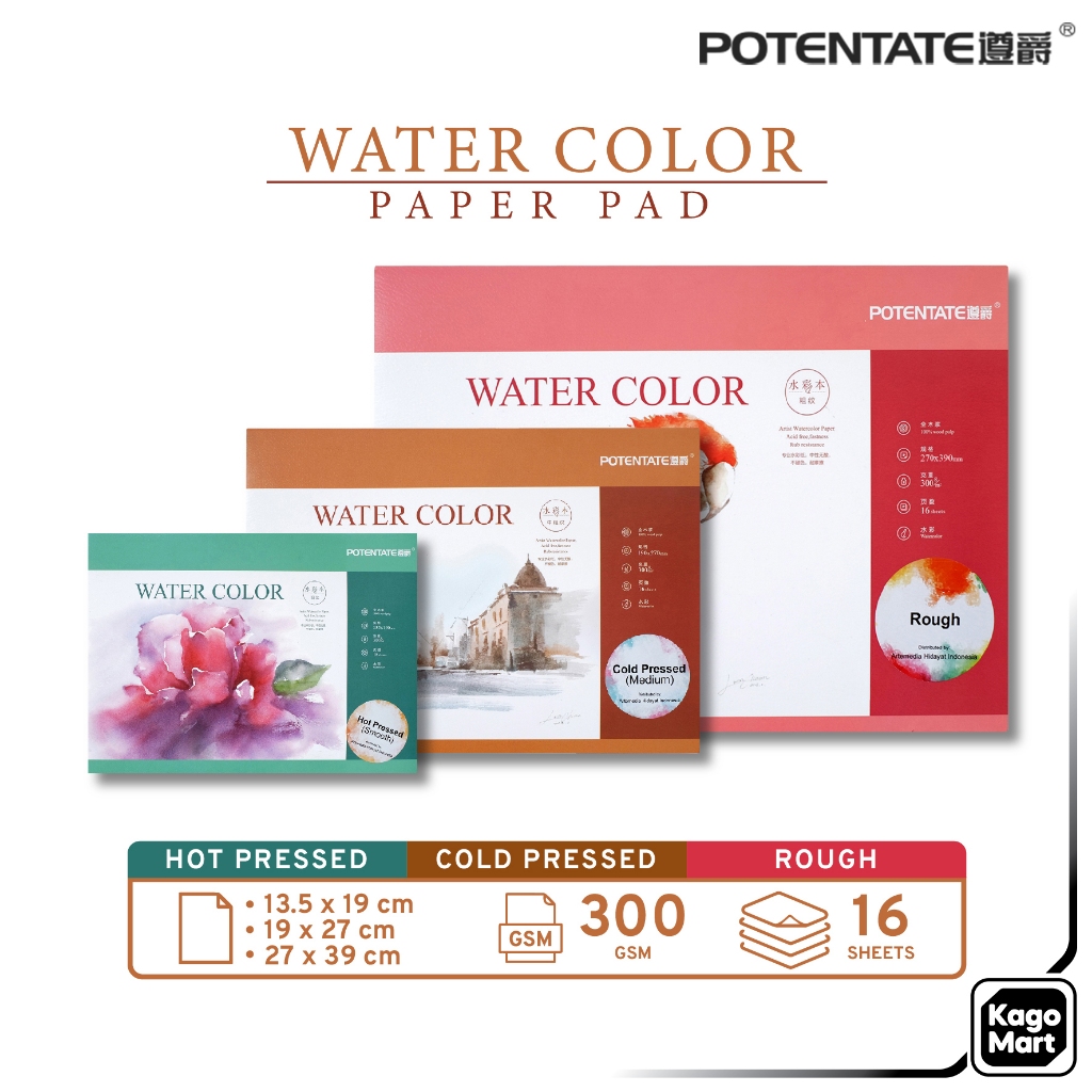 

Potentate Watercolor Paper Pad A5 A4 A3 Kertas Cat Air