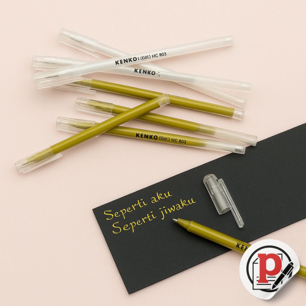 

PULPEN GELL DAN EMAS, GELLPEN WHITE AND GOLD.