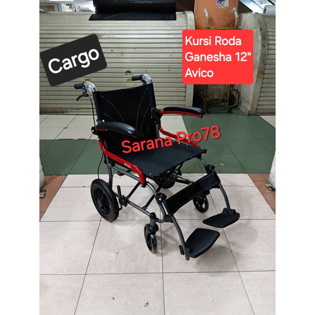 Kursi Roda Traveling Ganesha Roda 12" Avico Travelling Ringan CARGO