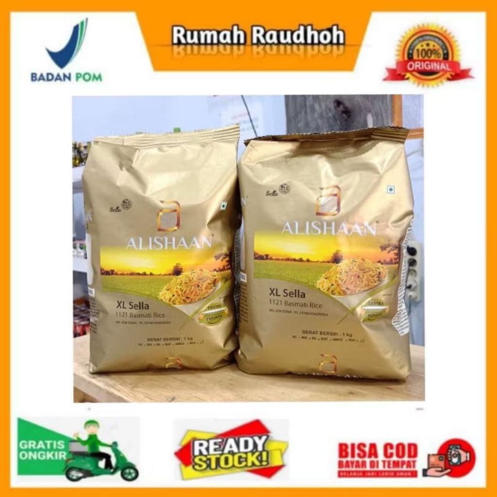 

BERAS BASMATI ALISHAAN 1 KG XL SELLA 1121 INDIA