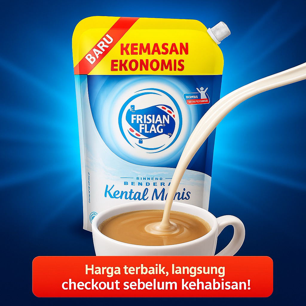 

Frisian Flag Kental Manis Pouch 535g – Kemasan Ekonomis