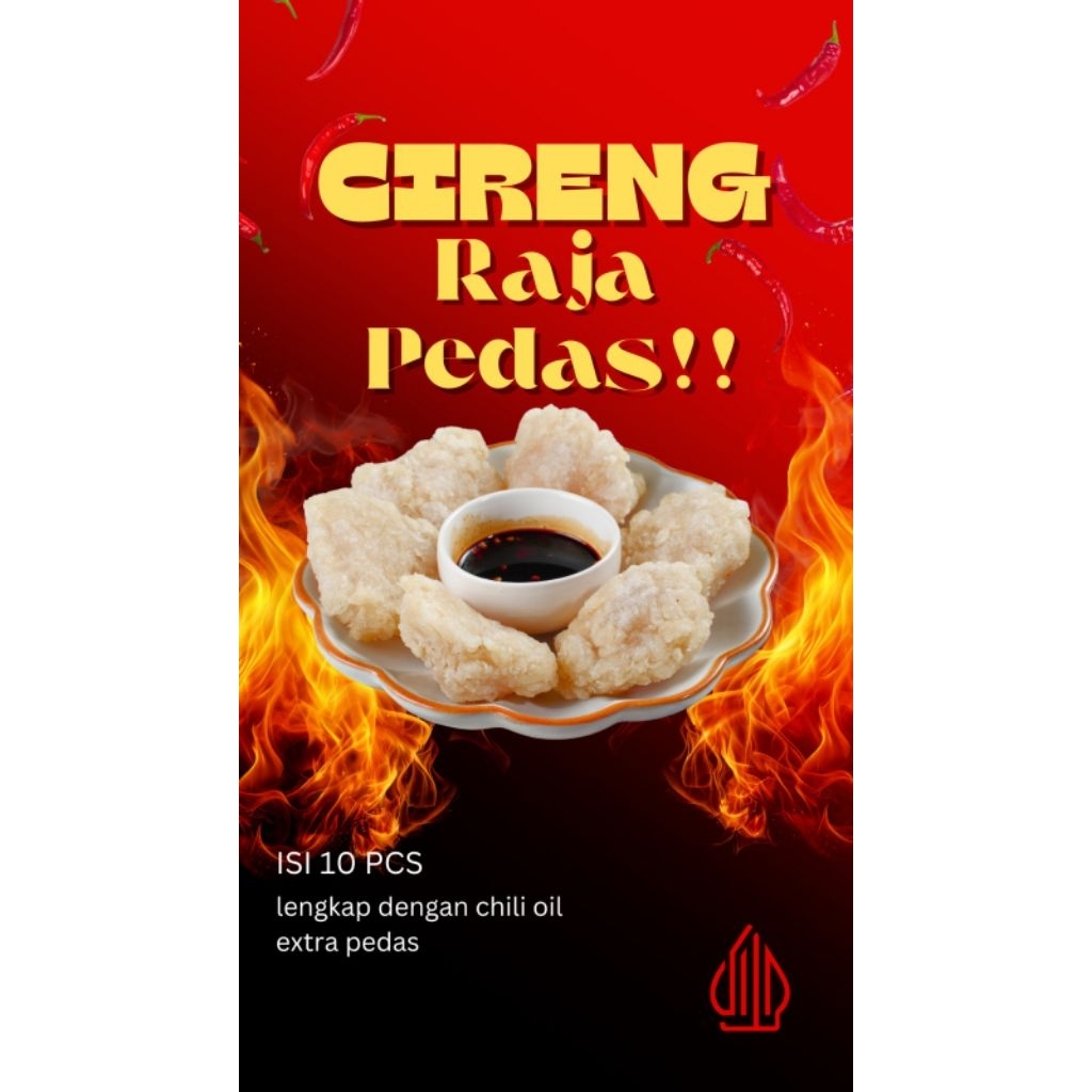 

CIRENG RAJA PEDAS, lengkap dengan chili oil super pedas isi 10pcs