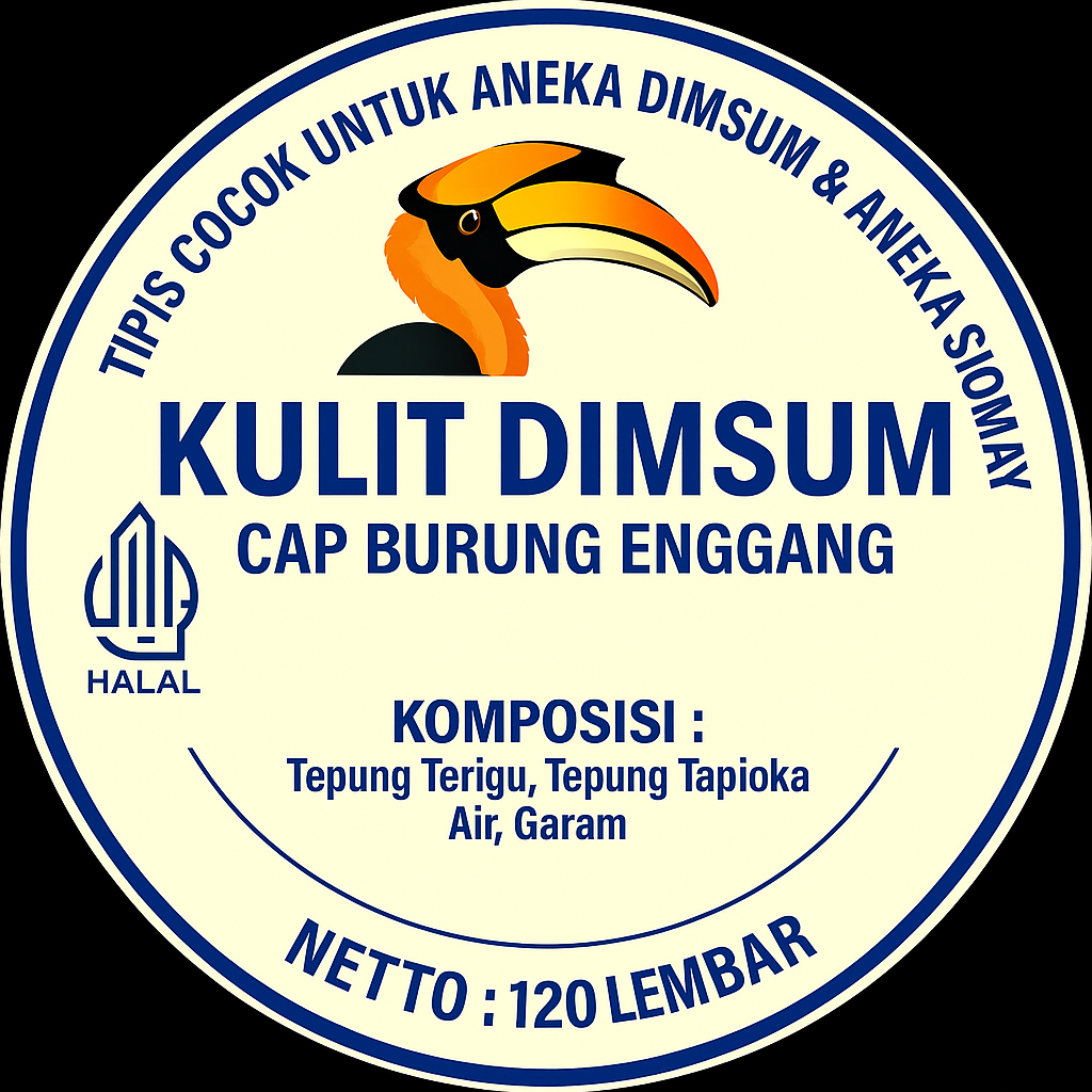 

Kulit Dimsum Cap Burung Enggang – Diameter 8 cm | Isi 120 Lembar | Halal & Fresh
