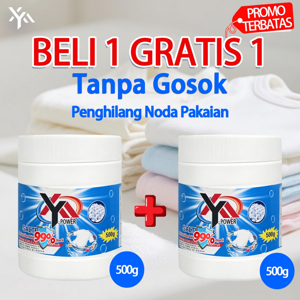 Serbuk Penghilang Noda Pakaian Jamur Kerah Baju Formula Oksigen Aktif 250g 500g
