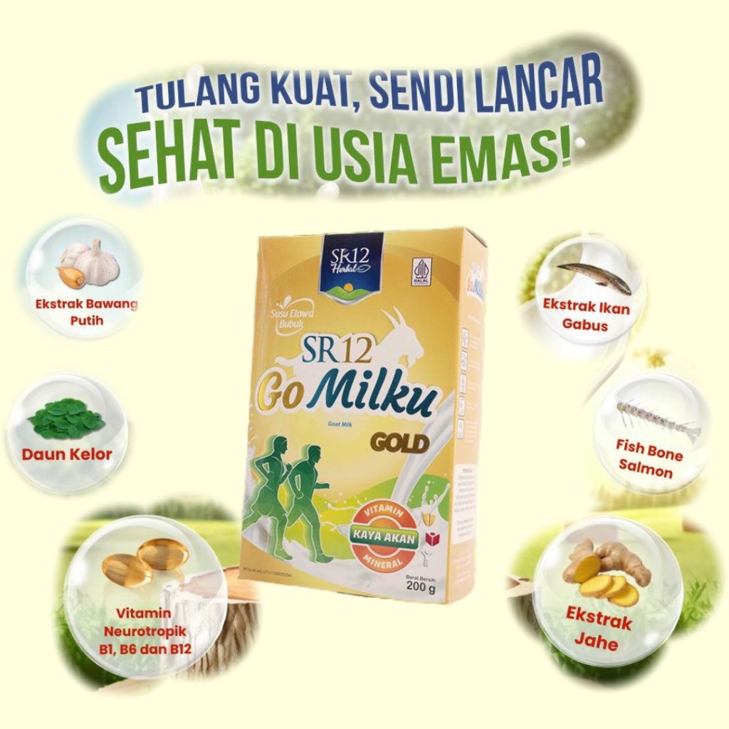 

GOMILKU GOLD ETAWA SR12/SUSU KAMBING ETAWA/SUSU KESEHATAN