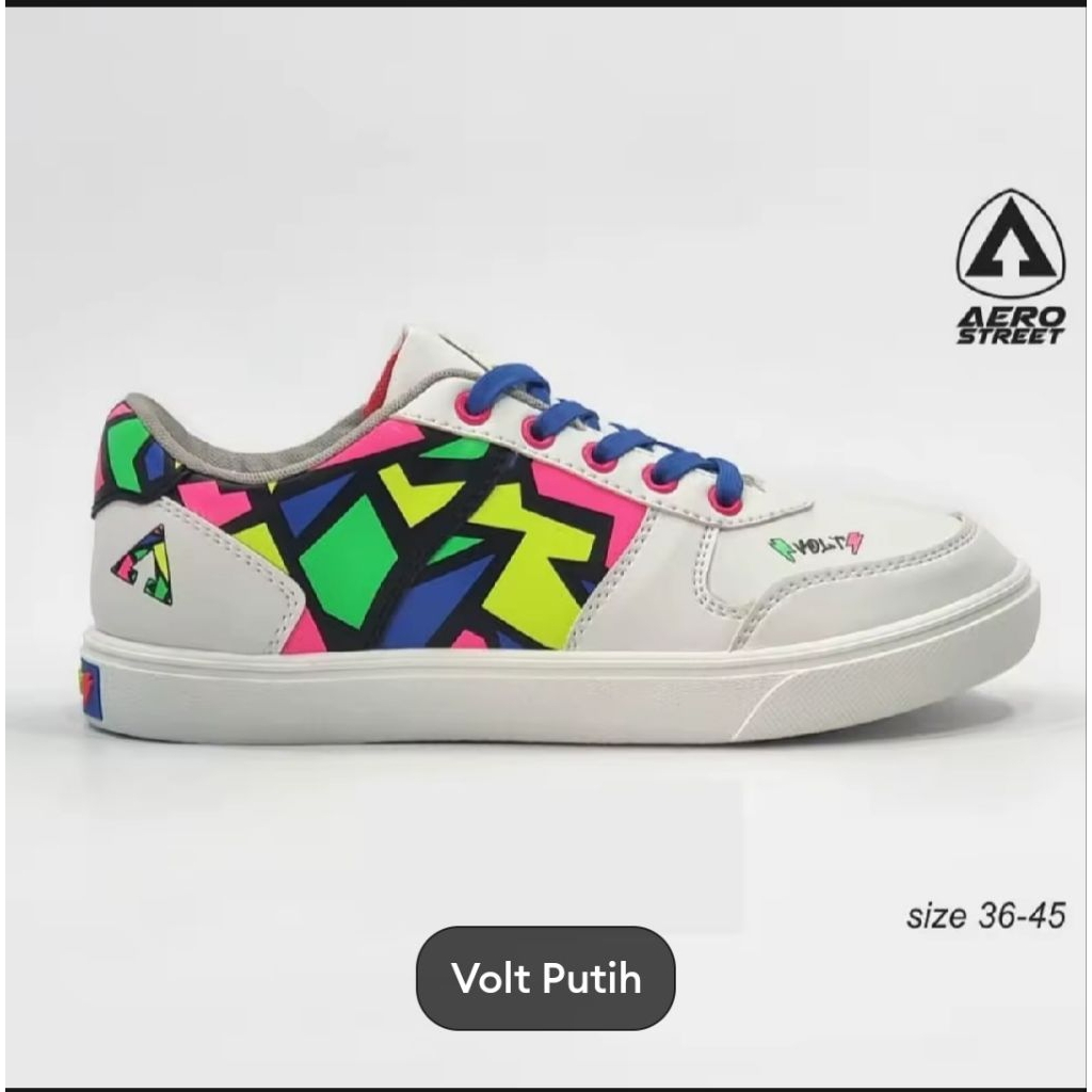 Aerostreet Hoops Low x Volt Neon Putih sz 42