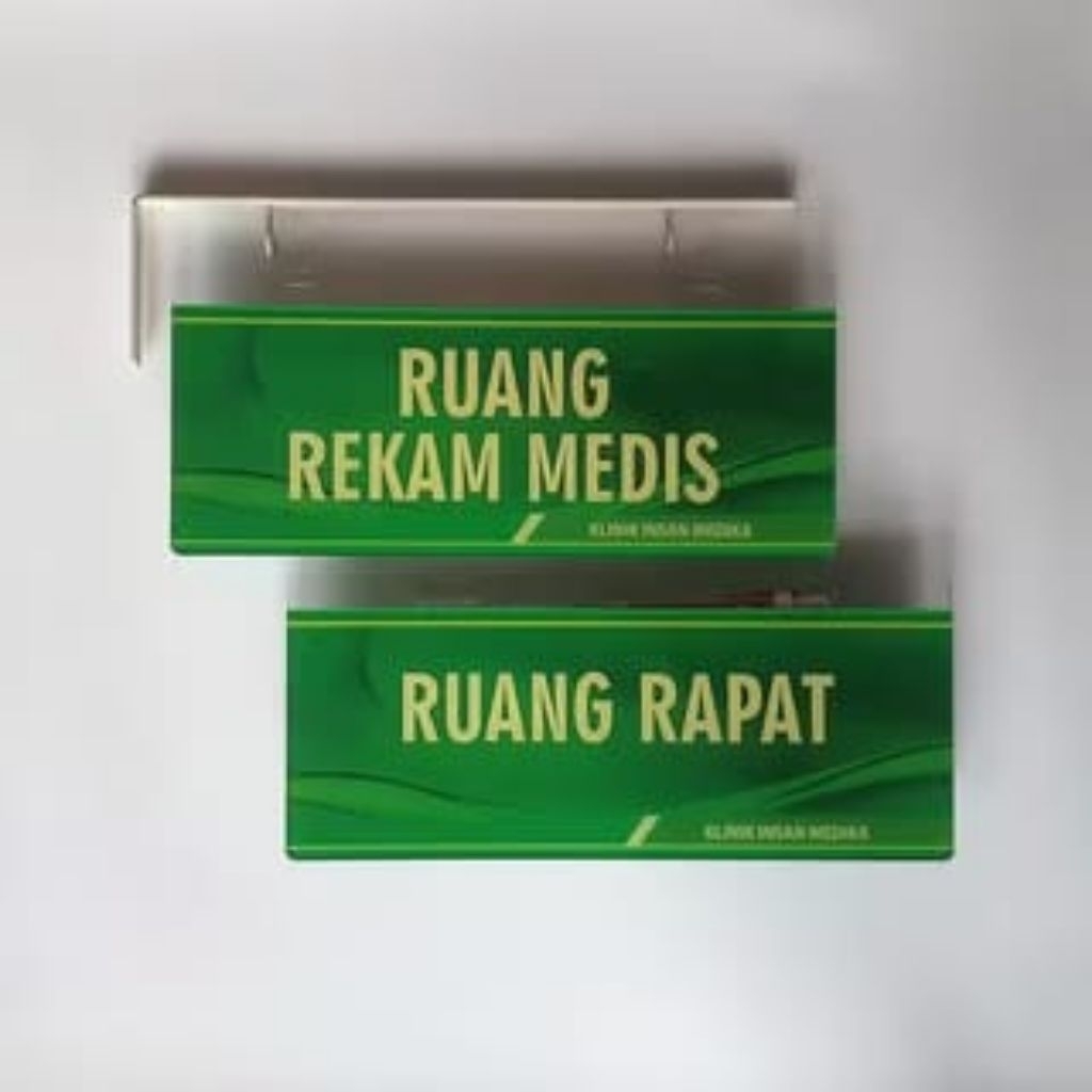

Akrilik Papan Nama Ruangan Puskesmas Custom 2 Muka + Besi, Integrasi Layanan Primer, Papan Nama Ruang Estetik