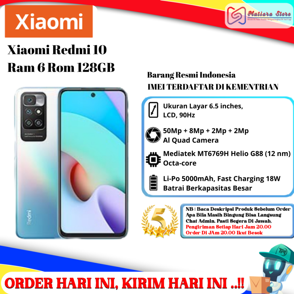 XIaomi Redmi 10 Ram 6 Rom 128GB