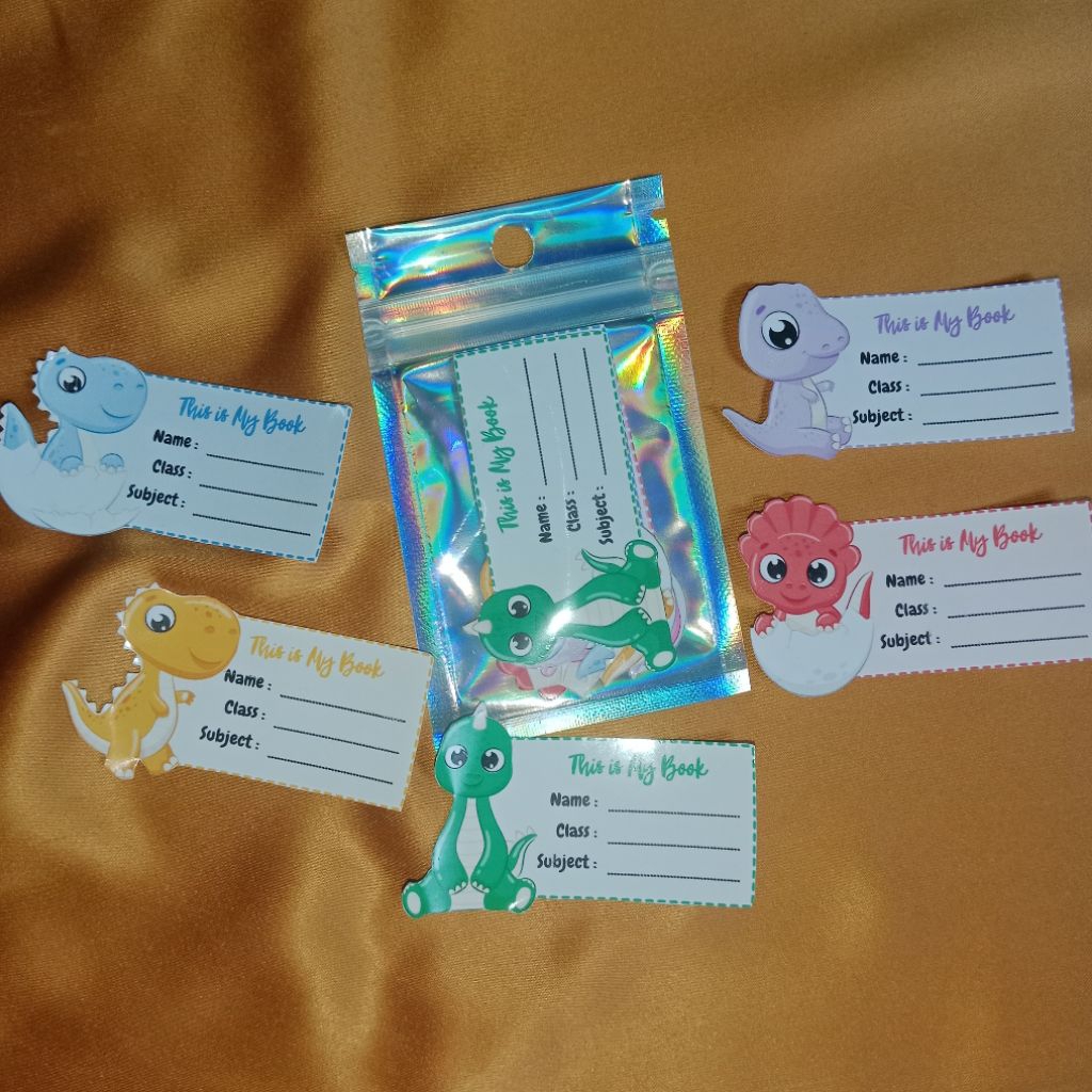 

Sticker Label Nama Dino Lucu Imut | Label Sampul Buku Sekolah | 1 Pack (Isi 6 Pcs)
