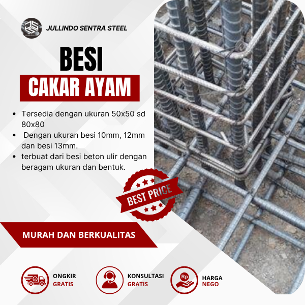 BESI CAKAR AYAM /CEKER AYAM VARIAN (60X60 BESI 10) (60X60 BESI 12) (60X60 BESI 13 ULIR)