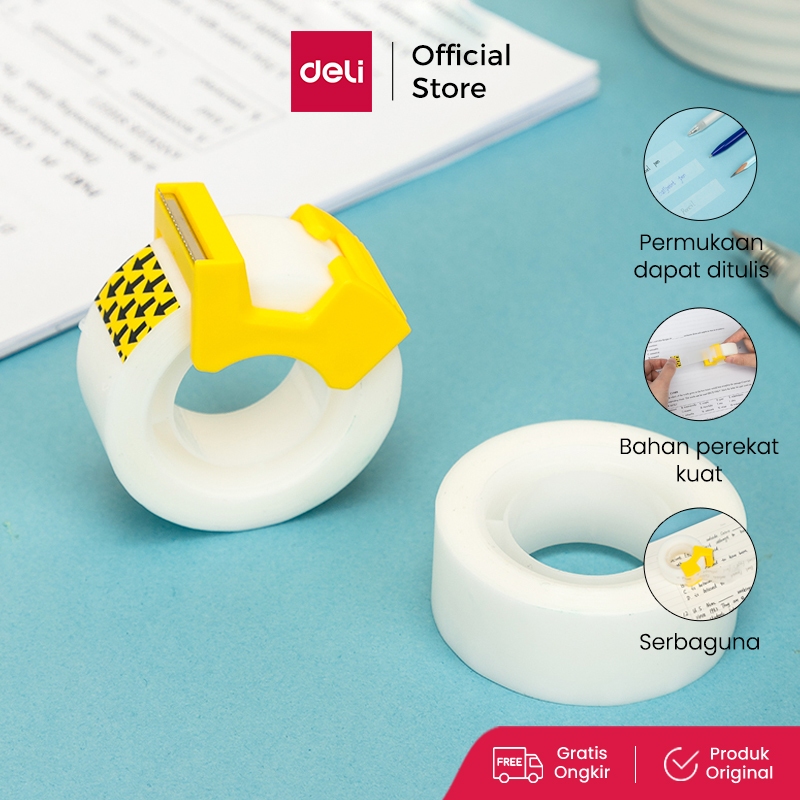 

Deli selotip transparan 18mm * 20y * 50um putih EA30611