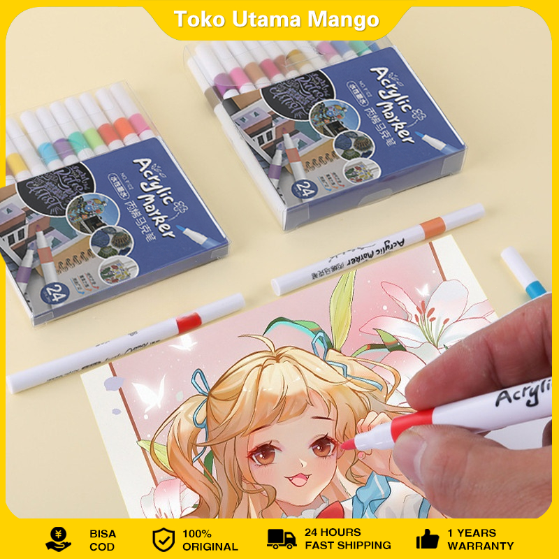 

Acrylic Marker 24-80 Colors Pen Set For Draw Sketching Oily Tip Based Markers Graffiti Manga School Art Painting Supplies