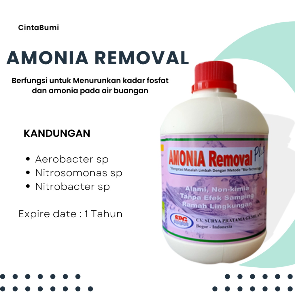 AMONIA REMOVAL Bakteri pengurai air limbah-pembersih air