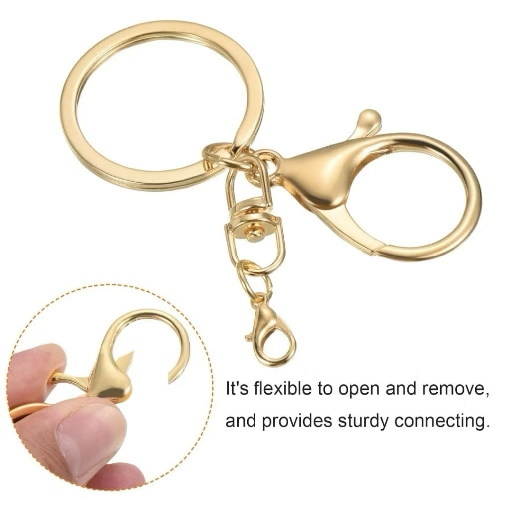 [Harga Grosir] (COD) Gantungan Double Hook + Ring Ganci Keychain Bagcharm