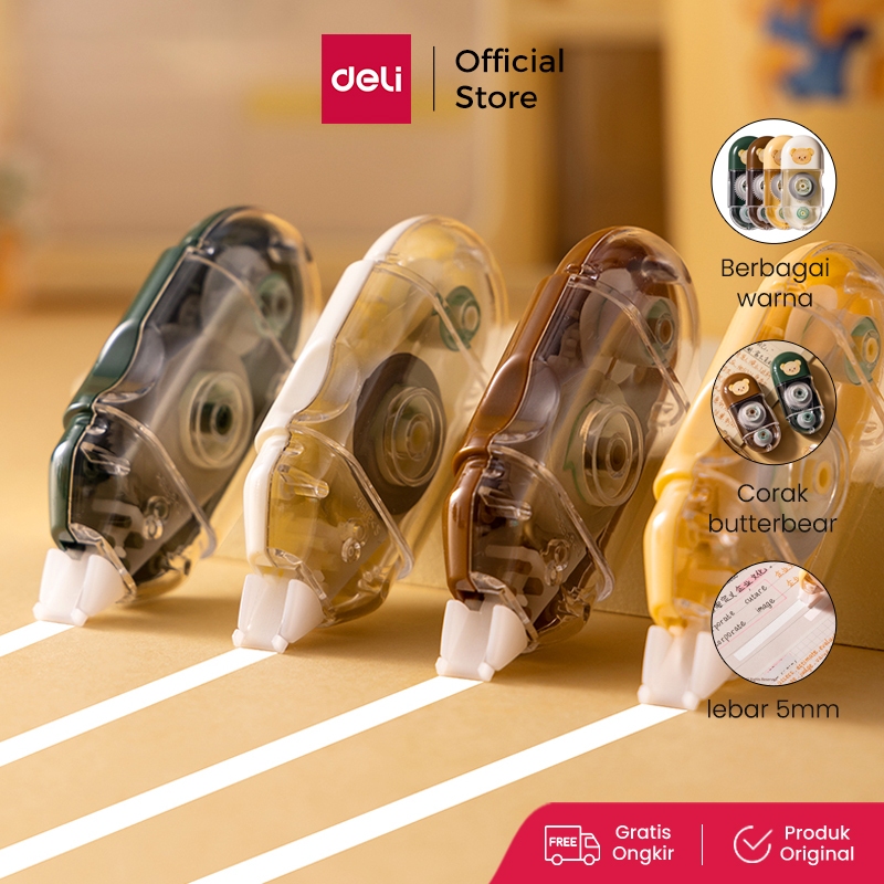 

Deli x Butterbear Pita Koreksi / Correction Tape 6meter Tahan Lama NS156-B