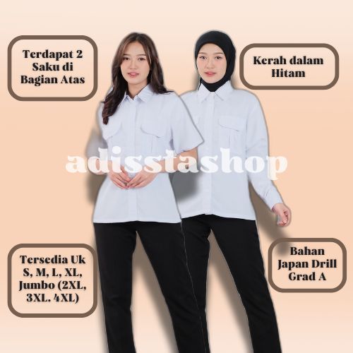 Seragam PNS Pemda wanita Baju Pdh putih Wanita Seragam Asn Baju Guru Pns Pemda  Dinas Wanita