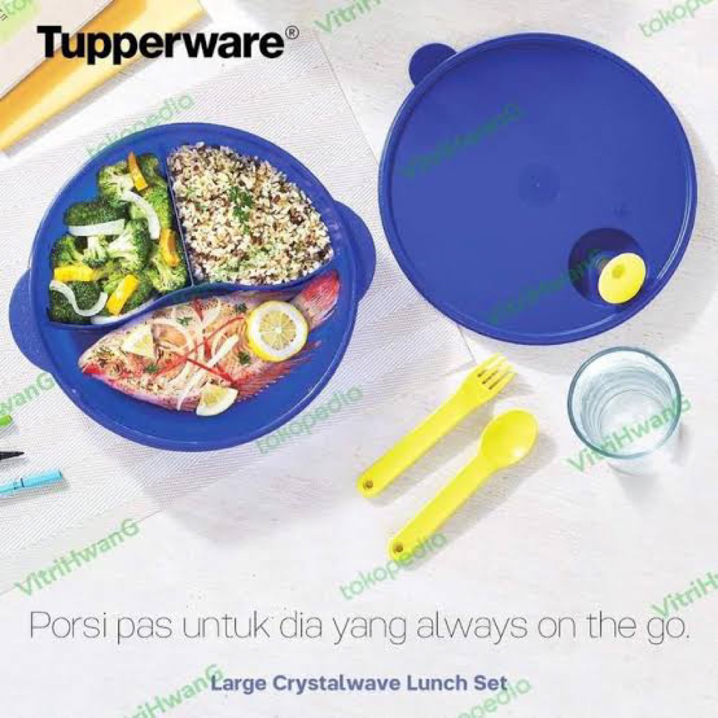 Large crystalwave lunch set tupperware original