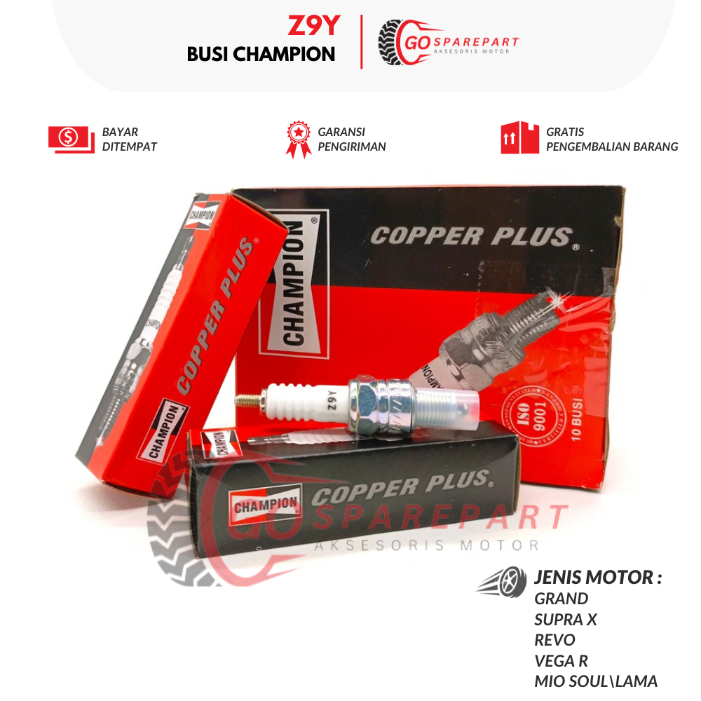 Z9Y BUSI CHAMPION HONDA GRAND / SPARK PLUG CHAMPION MOTOR SUPRA X / BUSI CHAMPION MOTOR REVO / BUSI 