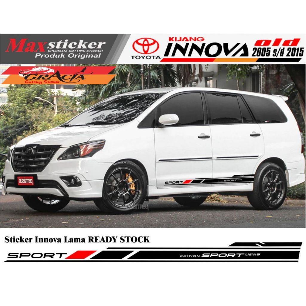 STICKER STIKER MOBIL INNOVA LIST BODY SAMPING TOYOTA INNOVA REBORN